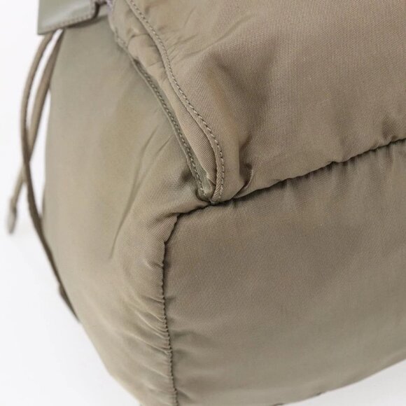 PRADA Backpack Nylon Beige Silver Auth 148934 - Picture 4 of 16